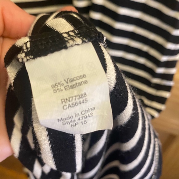 J. Crew Black & White Striped Maxi Skirt Size Large - Picture 5 of 5